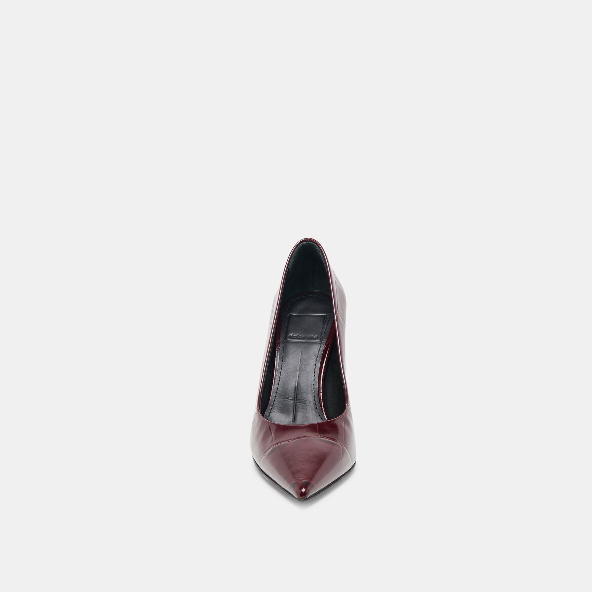 Dolce Vita SHOES | Misty Burgundy Croco Embossed Leather Heels