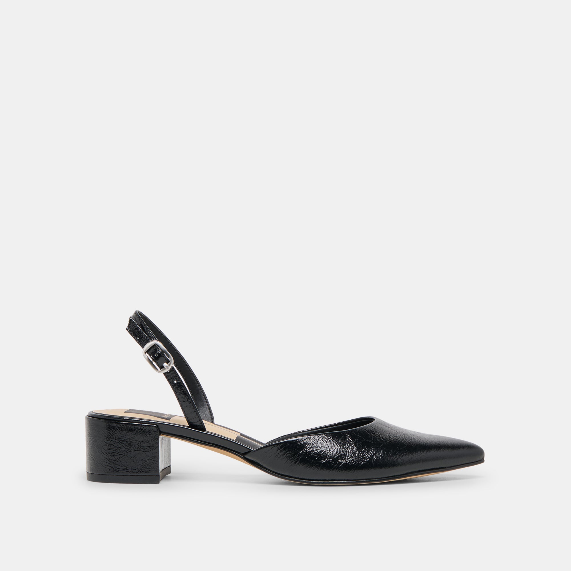 Dolce Vita SHOES | Carel Midnight Crinkle Patent Leather Heels