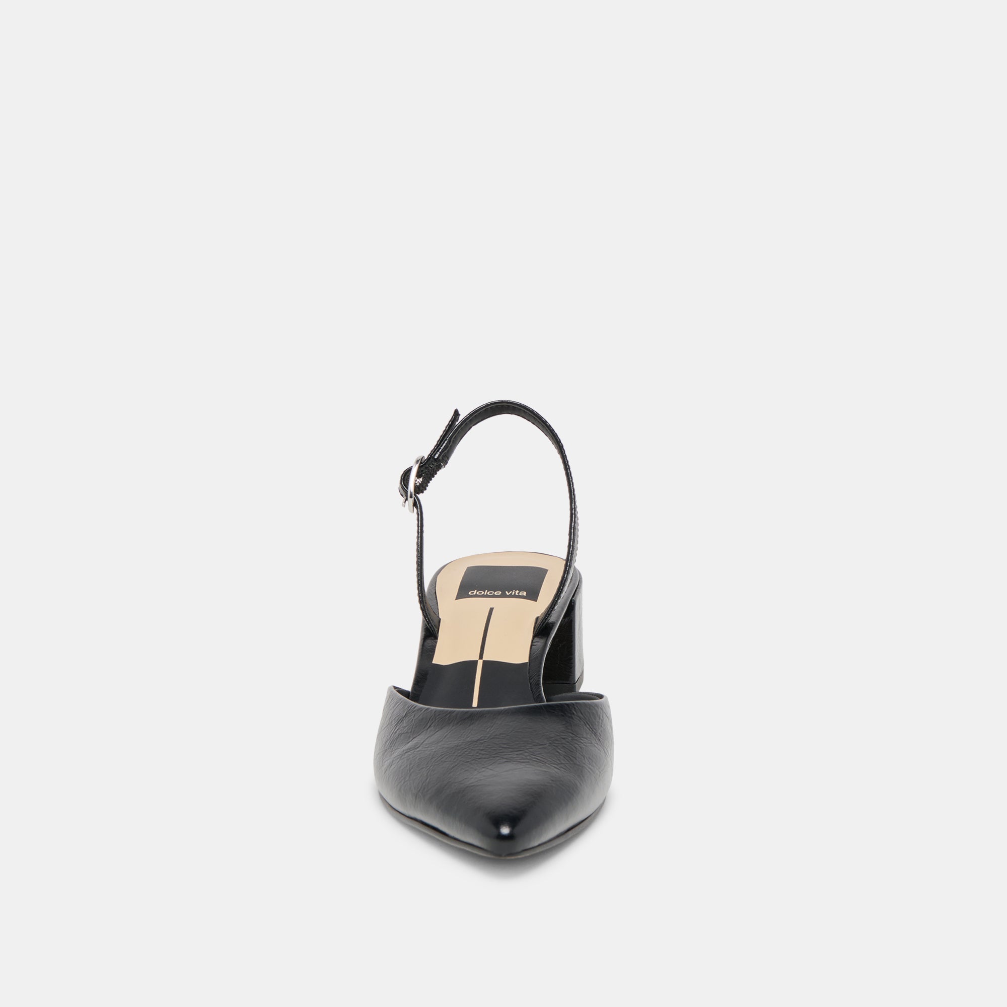 Dolce Vita SHOES | Carel Midnight Crinkle Patent Leather Heels