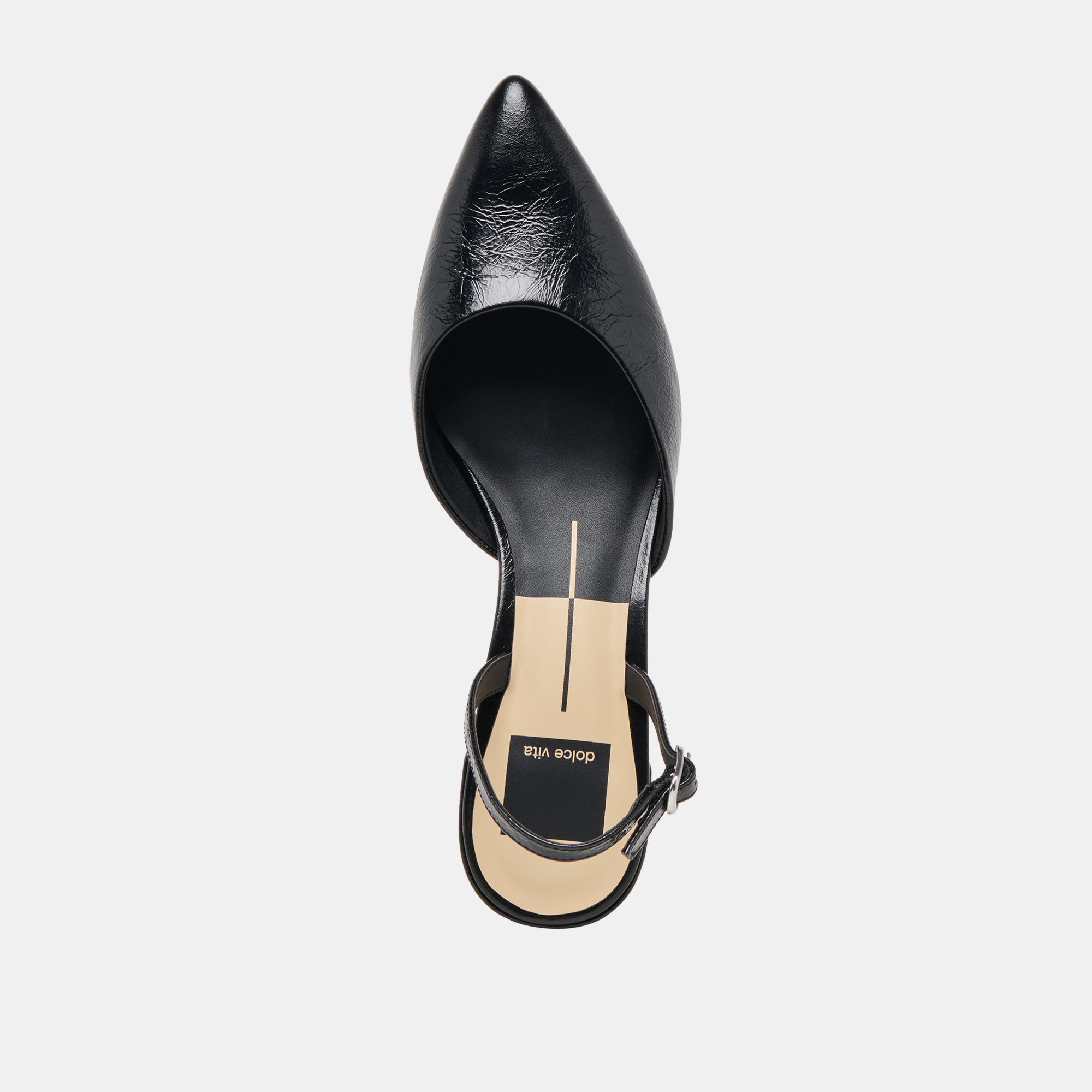 Dolce Vita SHOES | Carel Midnight Crinkle Patent Leather Heels