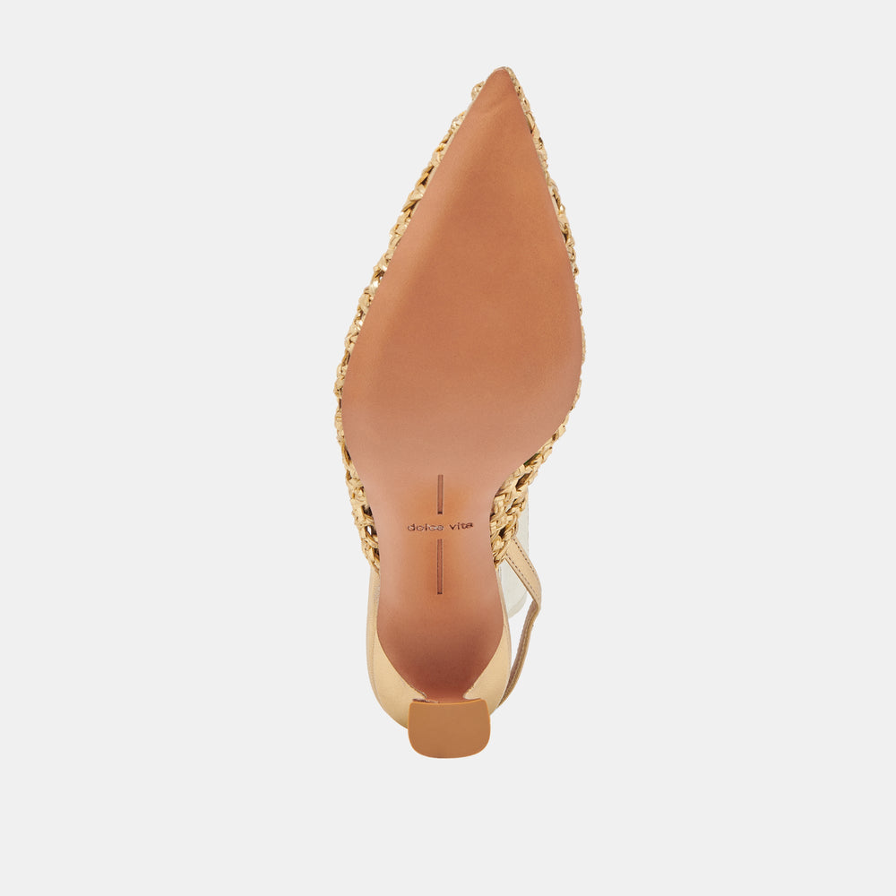 Dolce Vita SHOES | GLORIA HEELS GOLD WOVEN
 – Dolce Vita