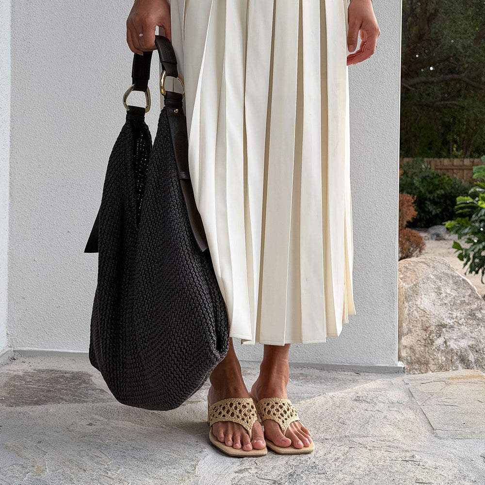 Dolce Vita SHOES | Barlo Lt Natural Woven Raffia Heels