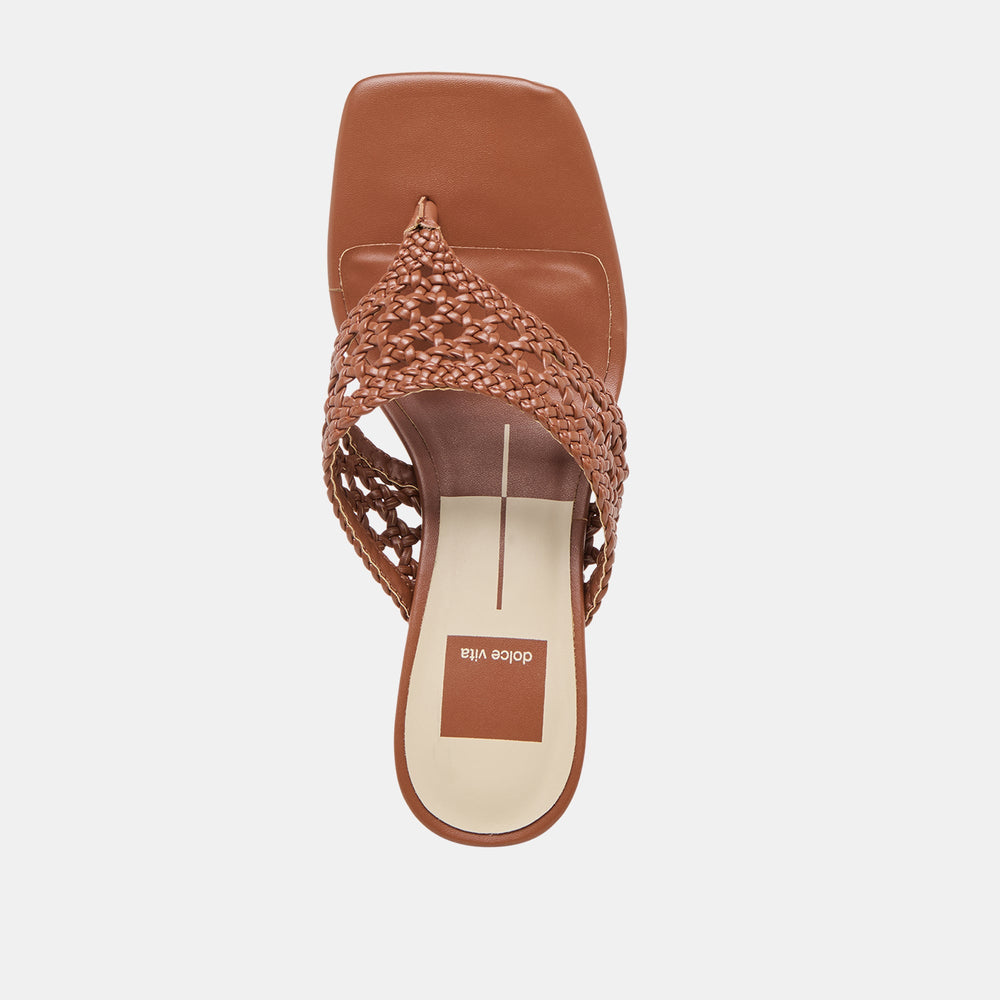 Dolce Vita SHOES | Barlo Cognac Woven Stella Heels