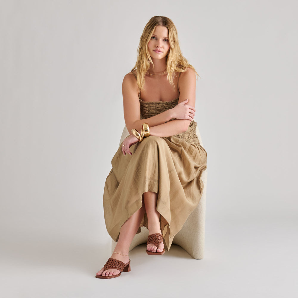Dolce Vita SHOES | Barlo Cognac Woven Stella Heels
