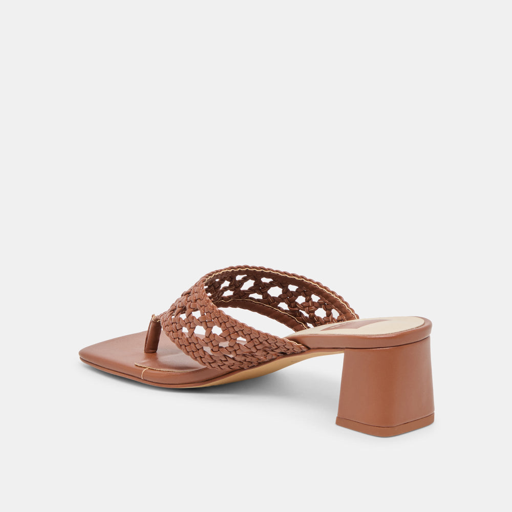 Dolce Vita SHOES | Barlo Cognac Woven Stella Heels