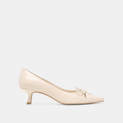 Dolce Vita SHOES | Clarie Bone Crinkle Patent Leather Heels