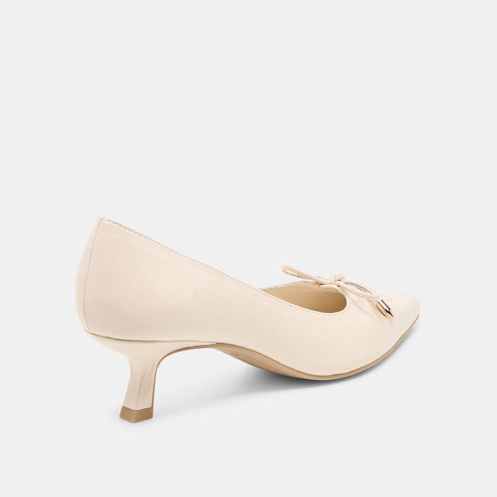 Dolce Vita SHOES | Clarie Bone Crinkle Patent Leather Heels