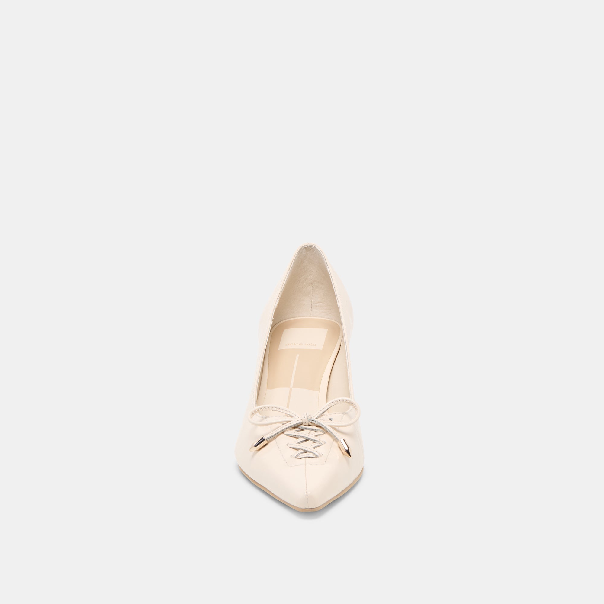 Dolce Vita SHOES | Clarie Bone Crinkle Patent Leather Heels
