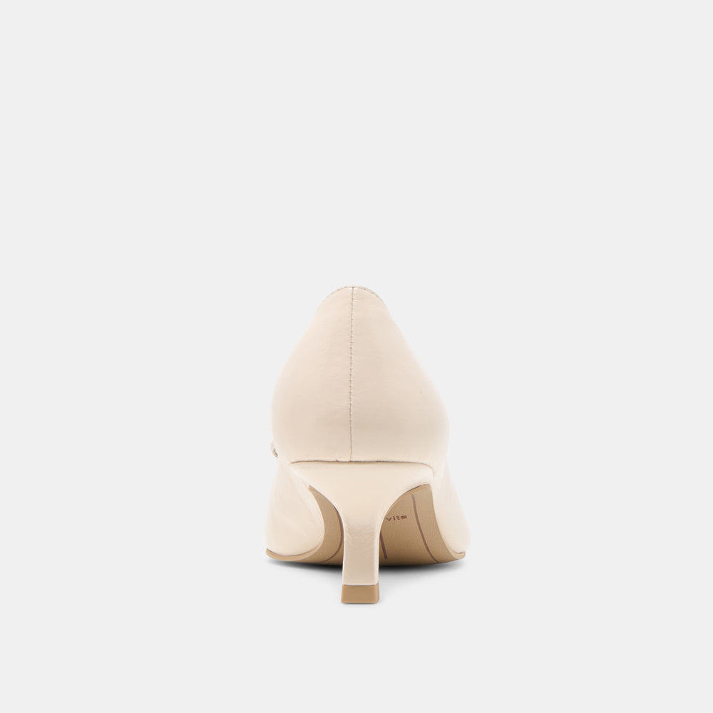 Dolce Vita SHOES | Clarie Bone Crinkle Patent Leather Heels