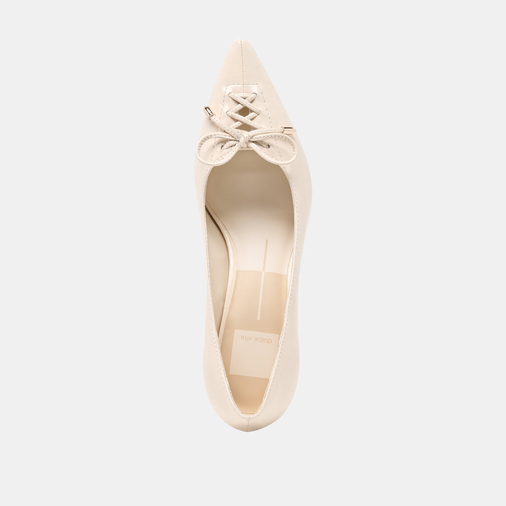 Dolce Vita SHOES | Clarie Bone Crinkle Patent Leather Heels