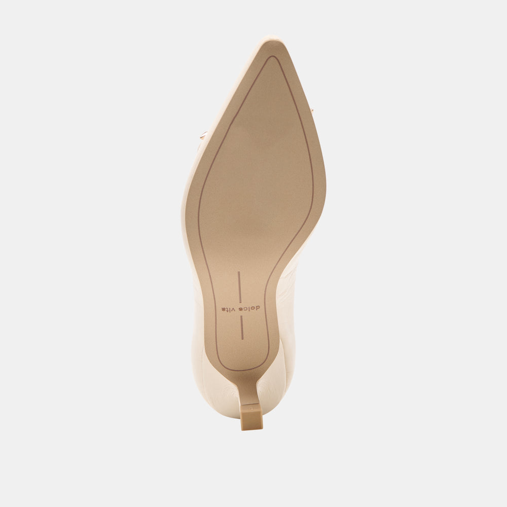Dolce Vita SHOES | Clarie Bone Crinkle Patent Leather Heels