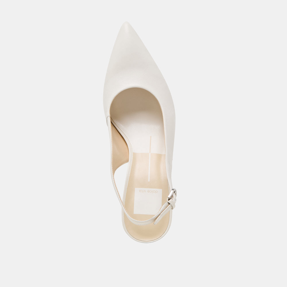 Dolce Vita SHOES | ELASI HEELS WHITE LEATHER
 – Dolce Vita