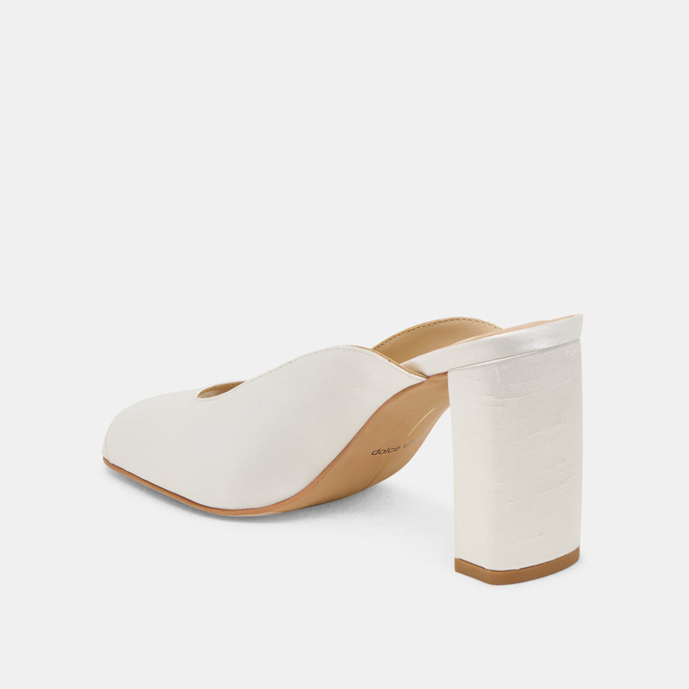 Dolce Vita SHOES | Sabela Off White Satin Heels