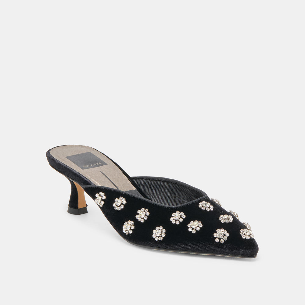 Dolce Vita SHOES | Clara Nero Velvet Heels