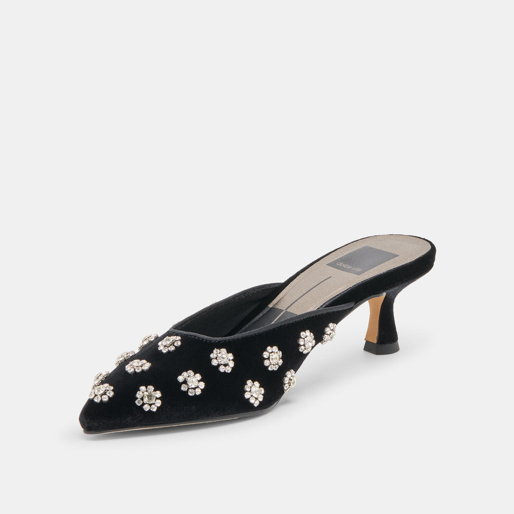 Dolce Vita SHOES | Clara Nero Velvet Heels
