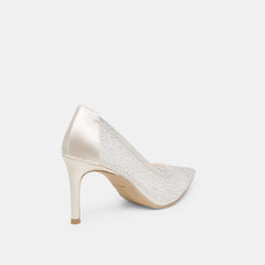 Dolce Vita SHOES | Kashe Crystal White Mesh Heels