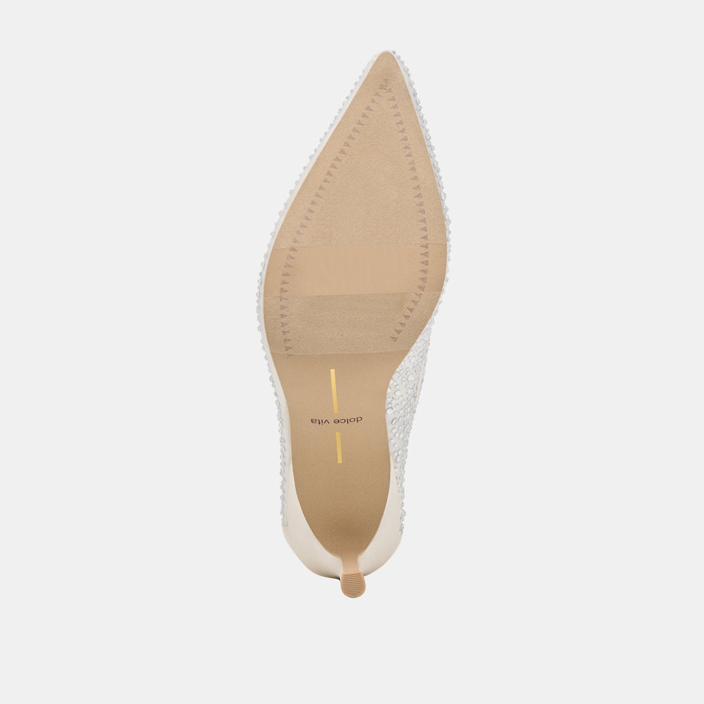 Dolce Vita SHOES | Kashe Crystal White Mesh Heels