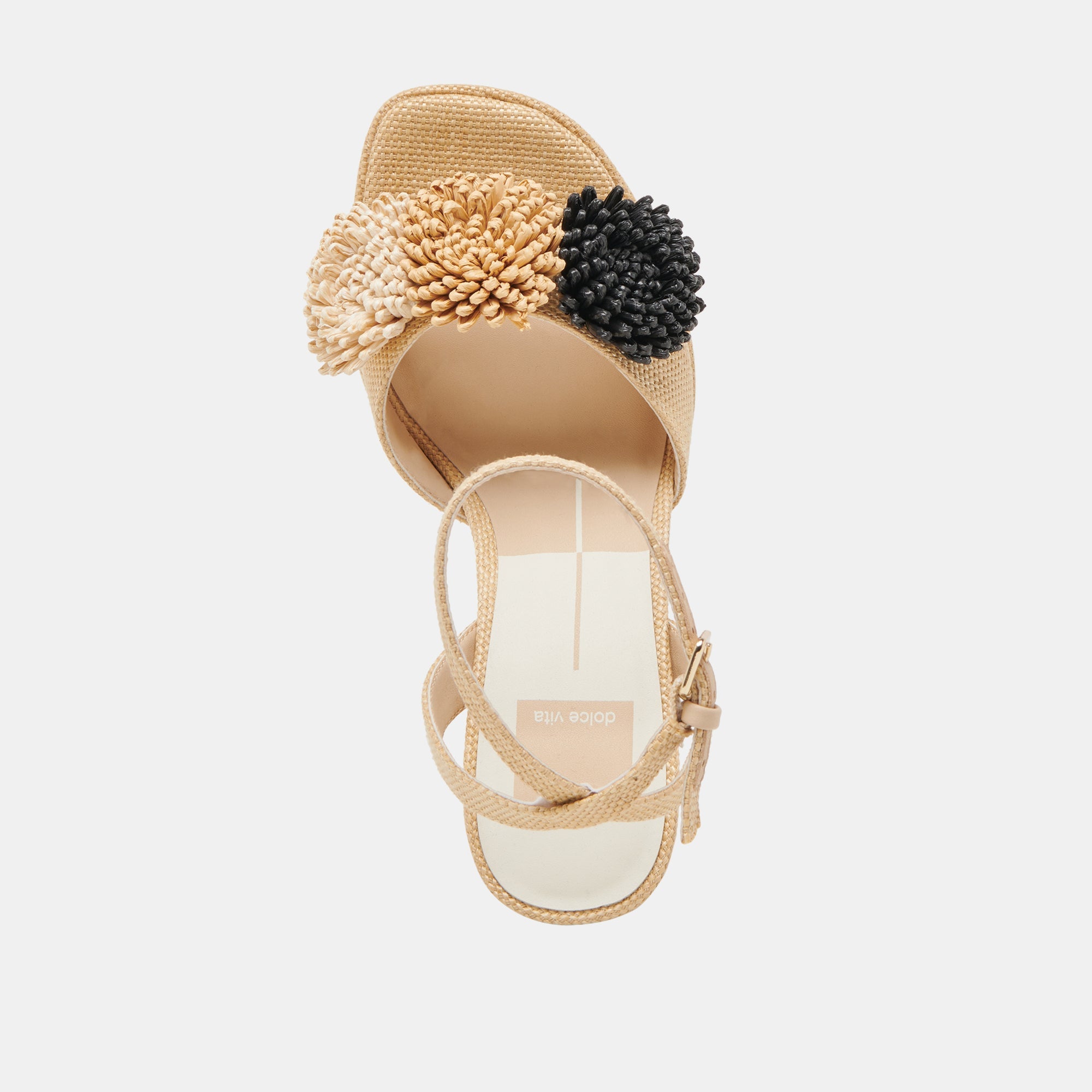 Dolce Vita SHOES | OLIVEA HEELS BLACK NATURAL RAFFIA
 – Dolce Vita