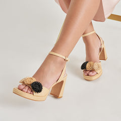 Dolce Vita SHOES | OLIVEA HEELS BLACK NATURAL RAFFIA
 – Dolce Vita