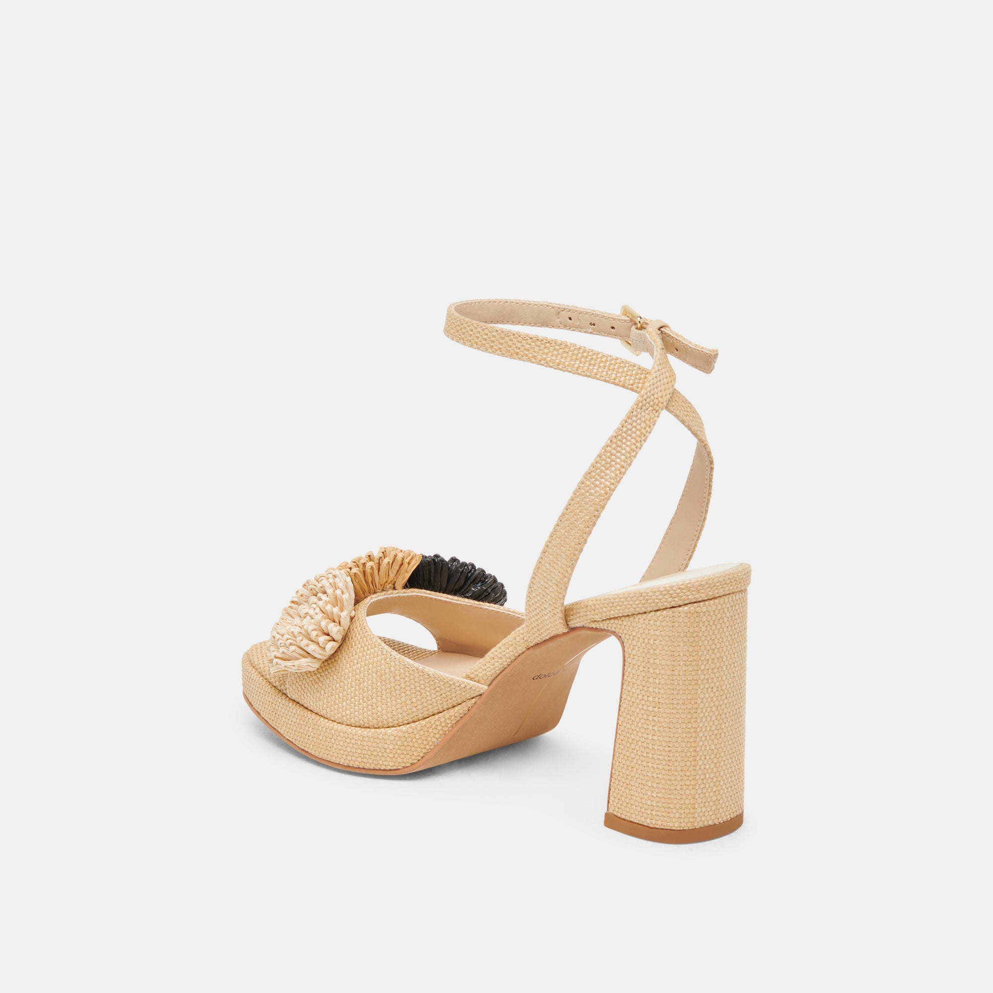 Dolce Vita SHOES | OLIVEA HEELS BLACK NATURAL RAFFIA
 – Dolce Vita
