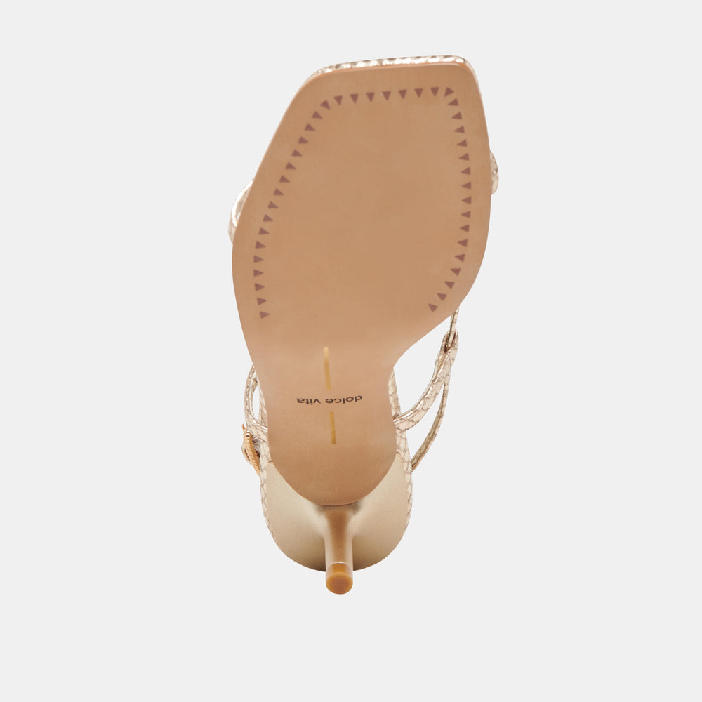 Dolce Vita SHOES | LAURY HEELS CHAMPAGNE EMBOSSED LEATHER
 – Dolce Vita