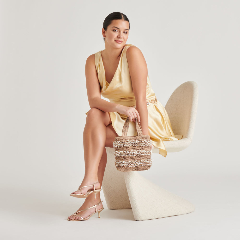 Dolce Vita SHOES | LAURY HEELS CHAMPAGNE EMBOSSED LEATHER
 – Dolce Vita