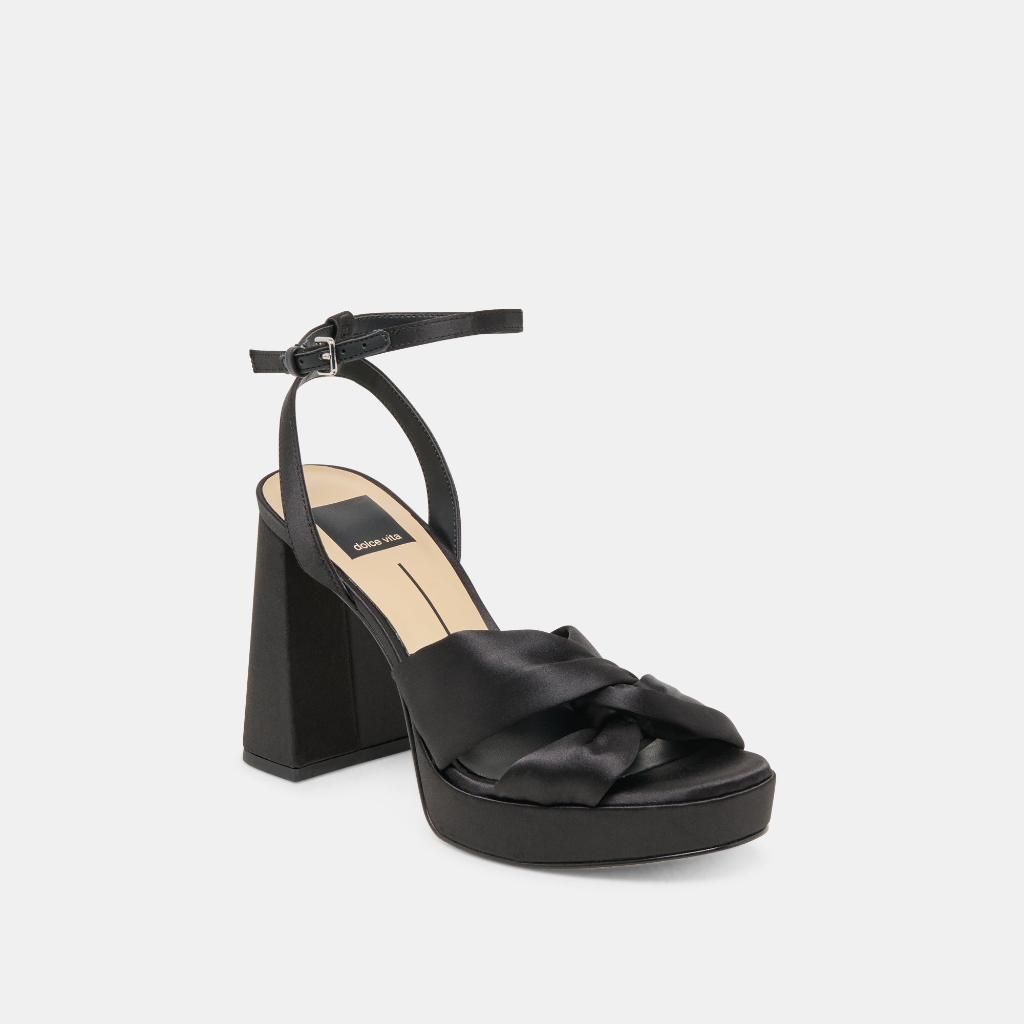 Dolce Vita SHOES | PARLO HEELS ONYX SATIN
 – Dolce Vita