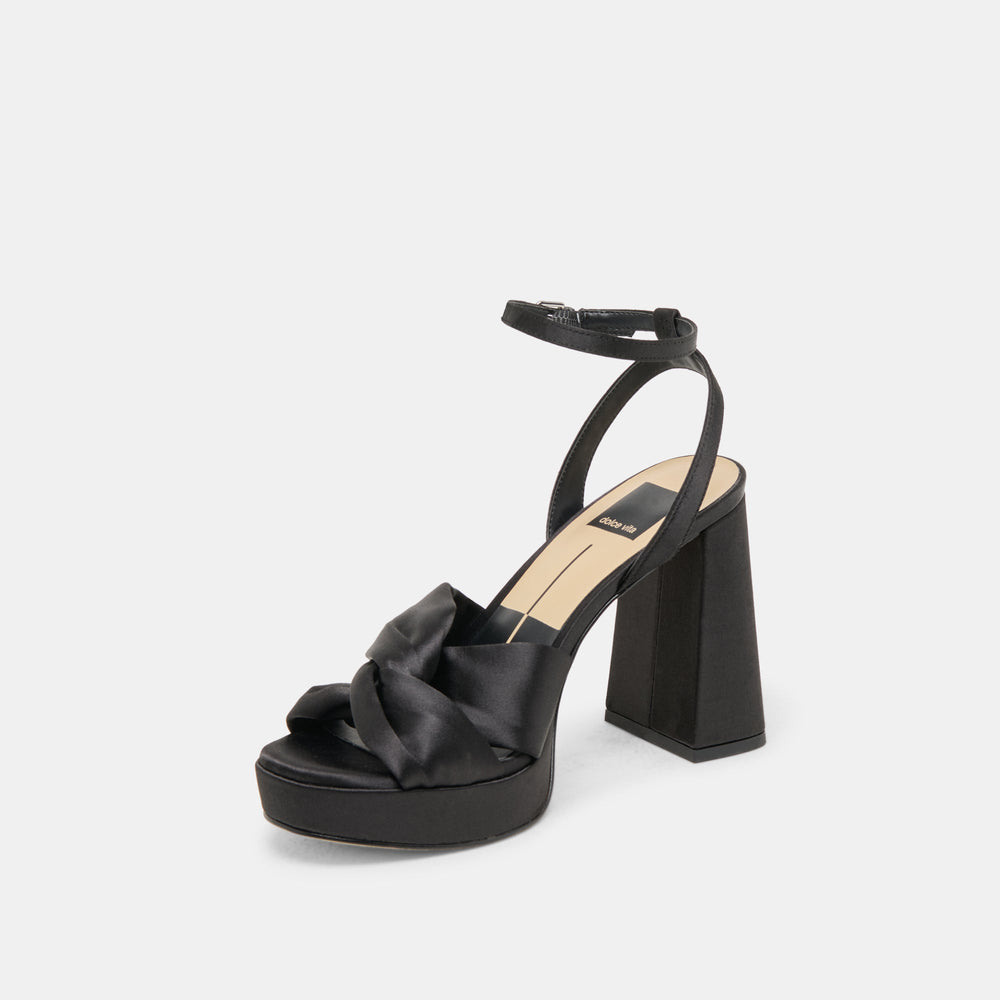 Dolce Vita SHOES | PARLO HEELS ONYX SATIN
 – Dolce Vita