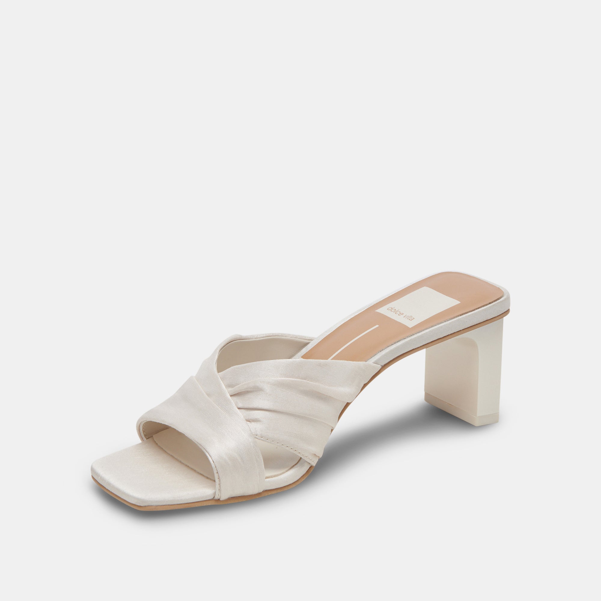 Dolce Vita SHOES | CARLAN HEELS OFF WHITE SILK
 – Dolce Vita