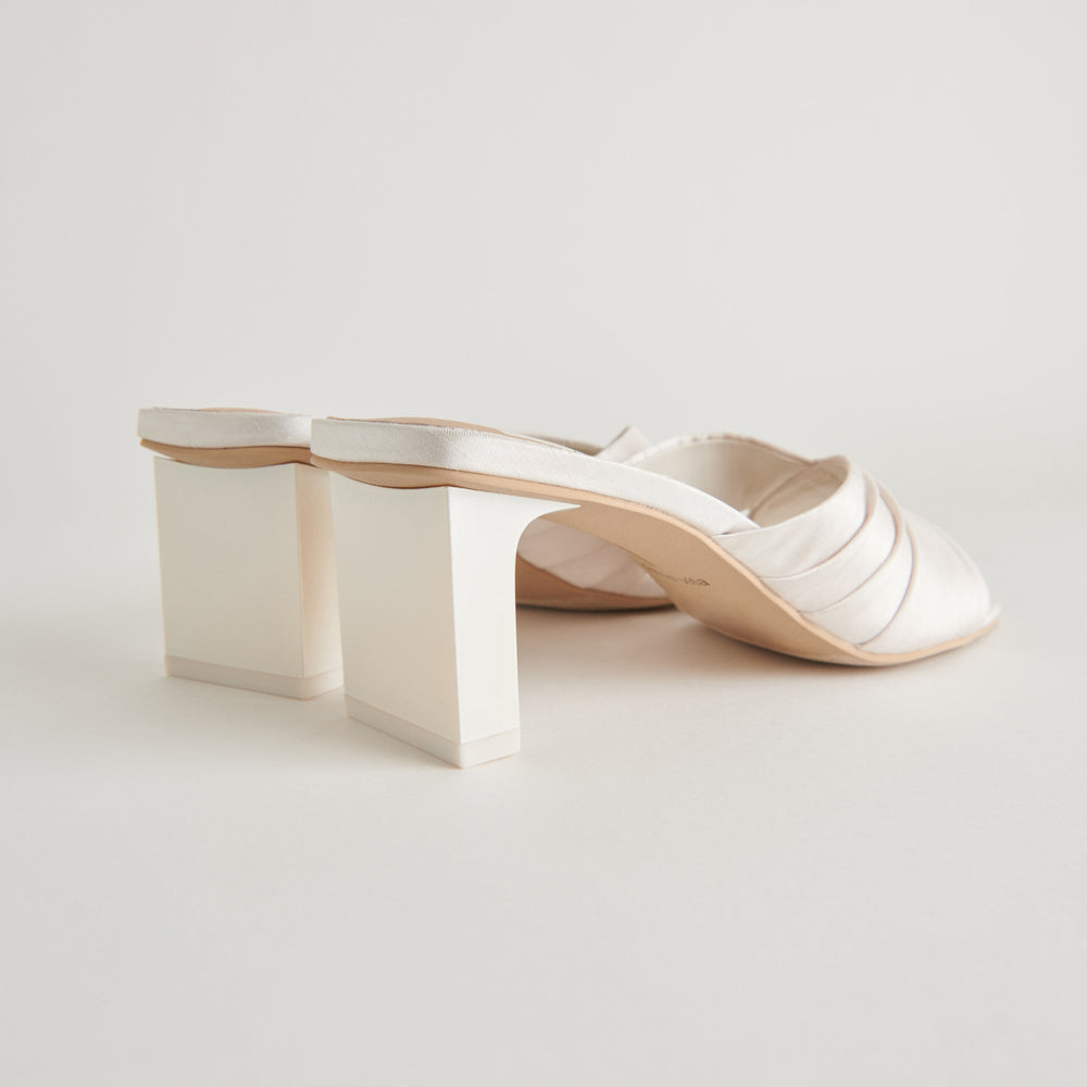 Dolce Vita SHOES | CARLAN HEELS OFF WHITE SILK
 – Dolce Vita