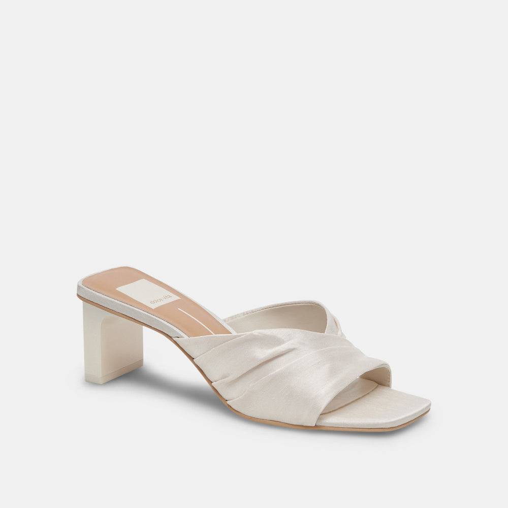 Dolce Vita SHOES | CARLAN HEELS OFF WHITE SILK
 – Dolce Vita