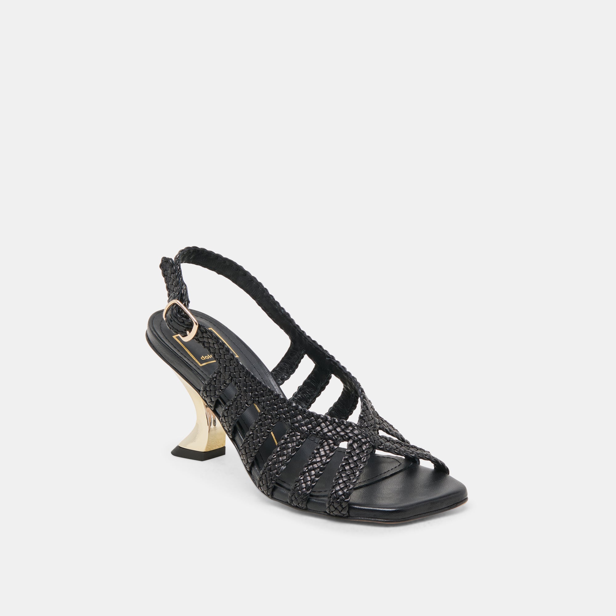 Dolce Vita SHOES | SICILY HEELS BLACK WOVEN LEATHER
 – Dolce Vita