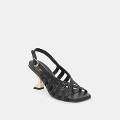 Dolce Vita SHOES | SICILY HEELS BLACK WOVEN LEATHER
 – Dolce Vita