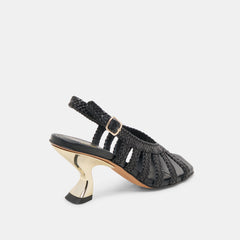 Dolce Vita SHOES | SICILY HEELS BLACK WOVEN LEATHER
 – Dolce Vita