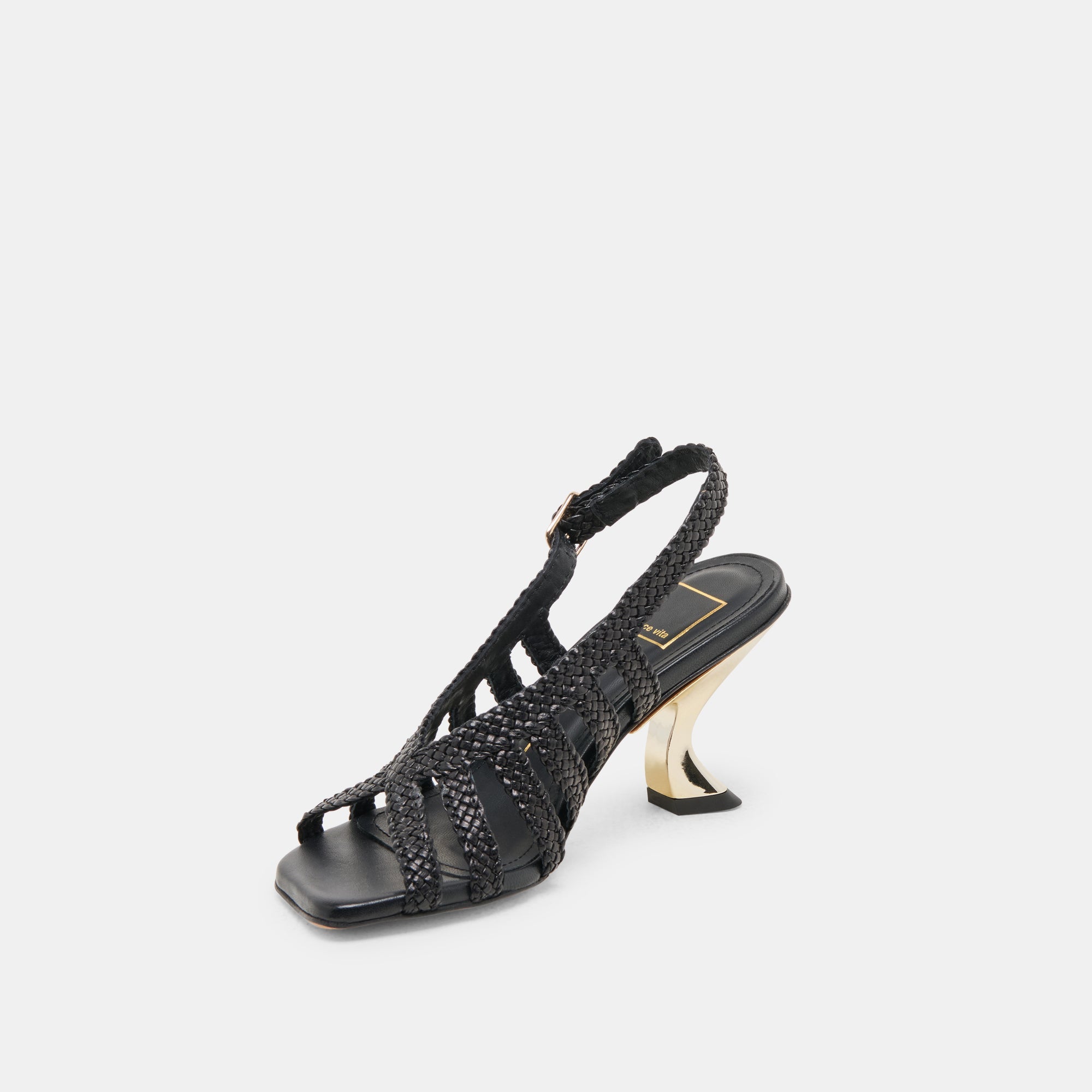 Dolce Vita SHOES | SICILY HEELS BLACK WOVEN LEATHER
 – Dolce Vita