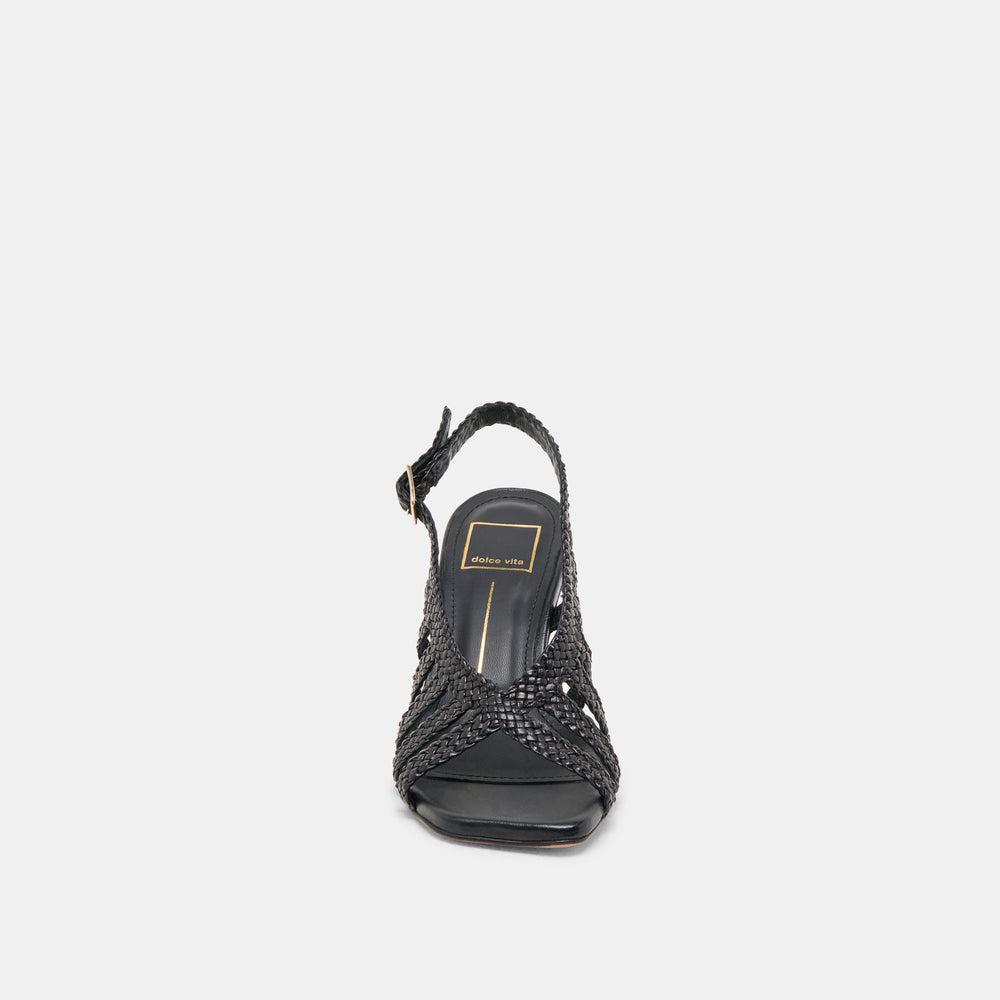 Dolce Vita SHOES | SICILY HEELS BLACK WOVEN LEATHER
 – Dolce Vita