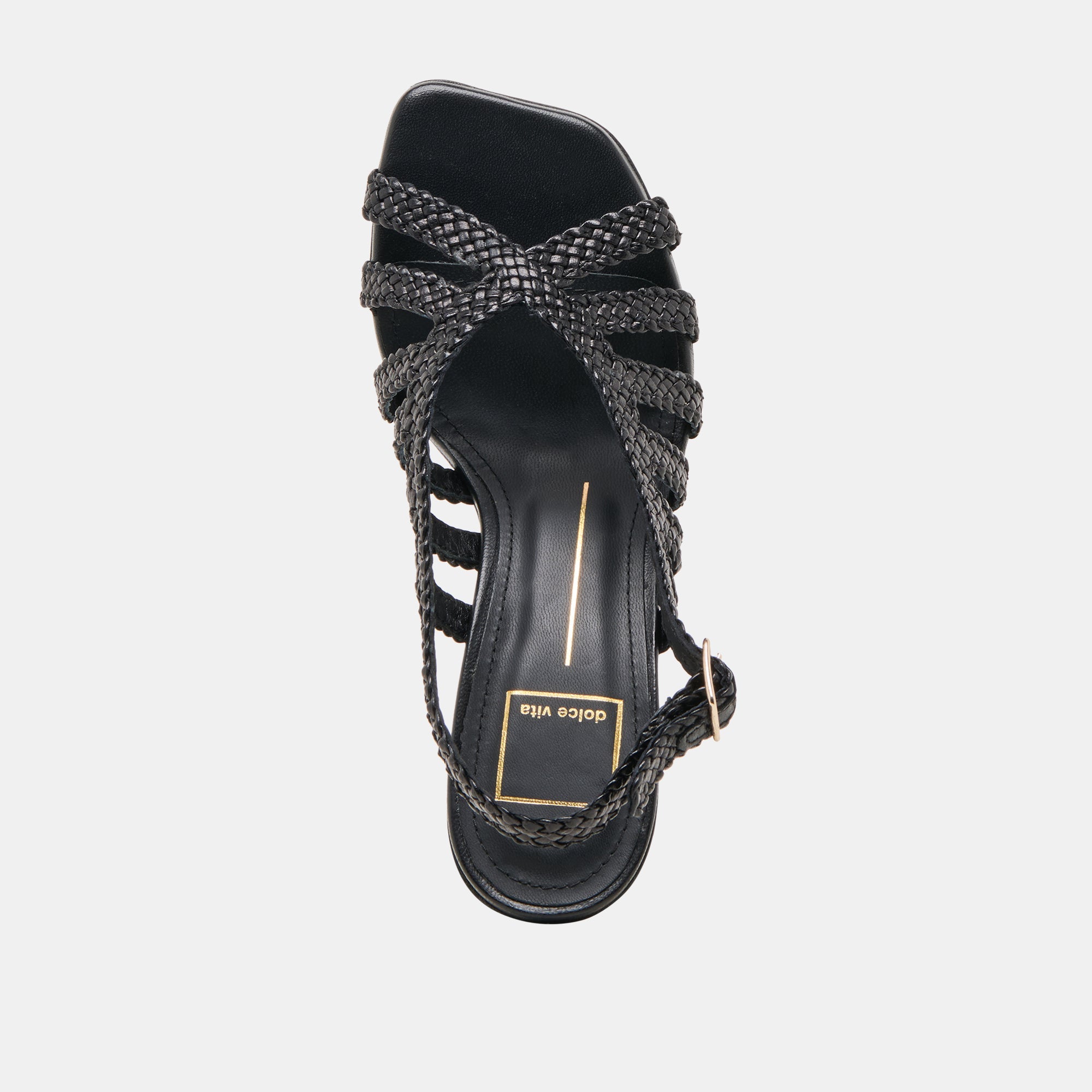 Dolce Vita SHOES | SICILY HEELS BLACK WOVEN LEATHER
 – Dolce Vita