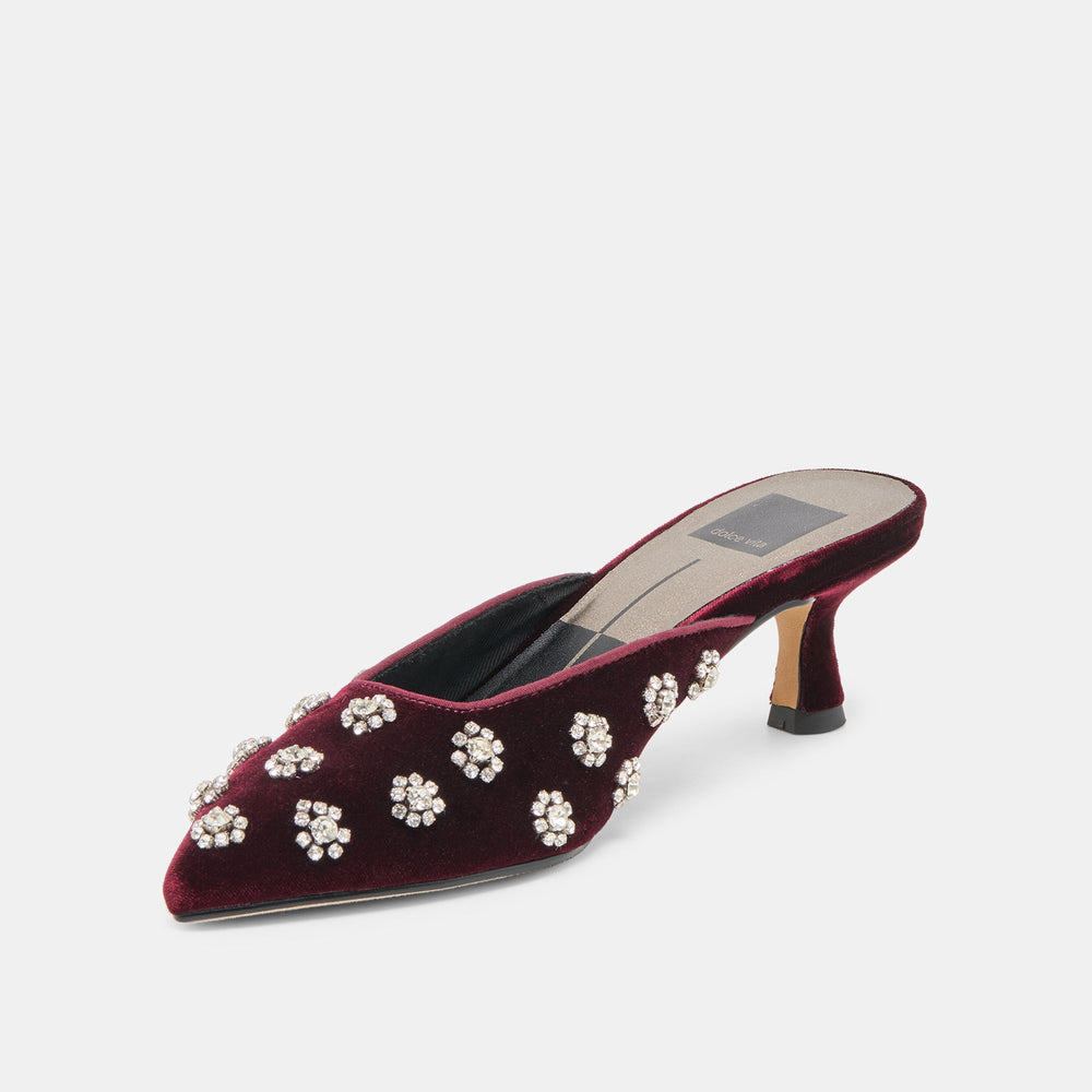 Dolce Vita SHOES | Clara Bordeaux Velvet Heels