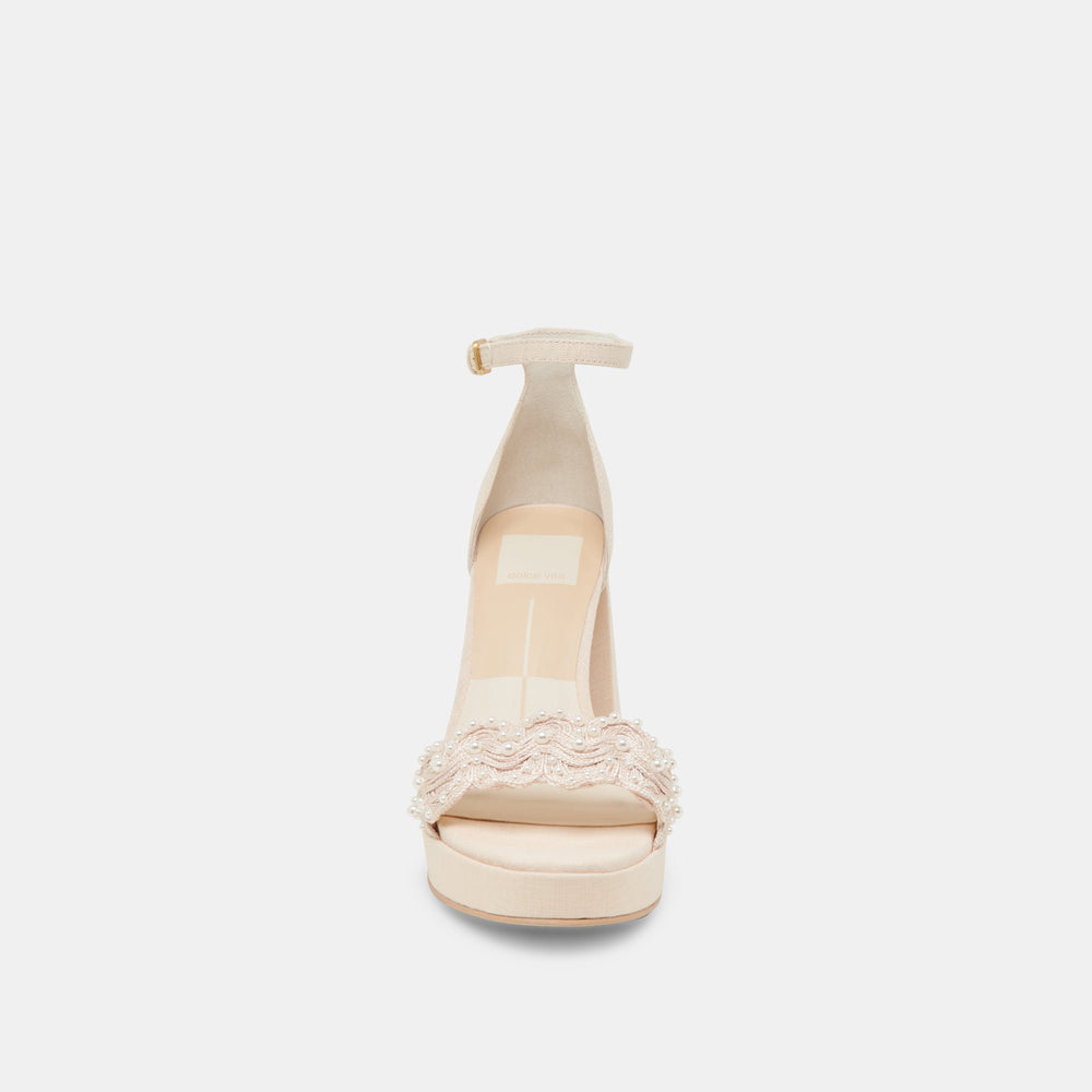 Dolce Vita SHOES | PELTIN PEARL HEELS VANILLA WOVEN RAFFIA
 – Dolce Vita