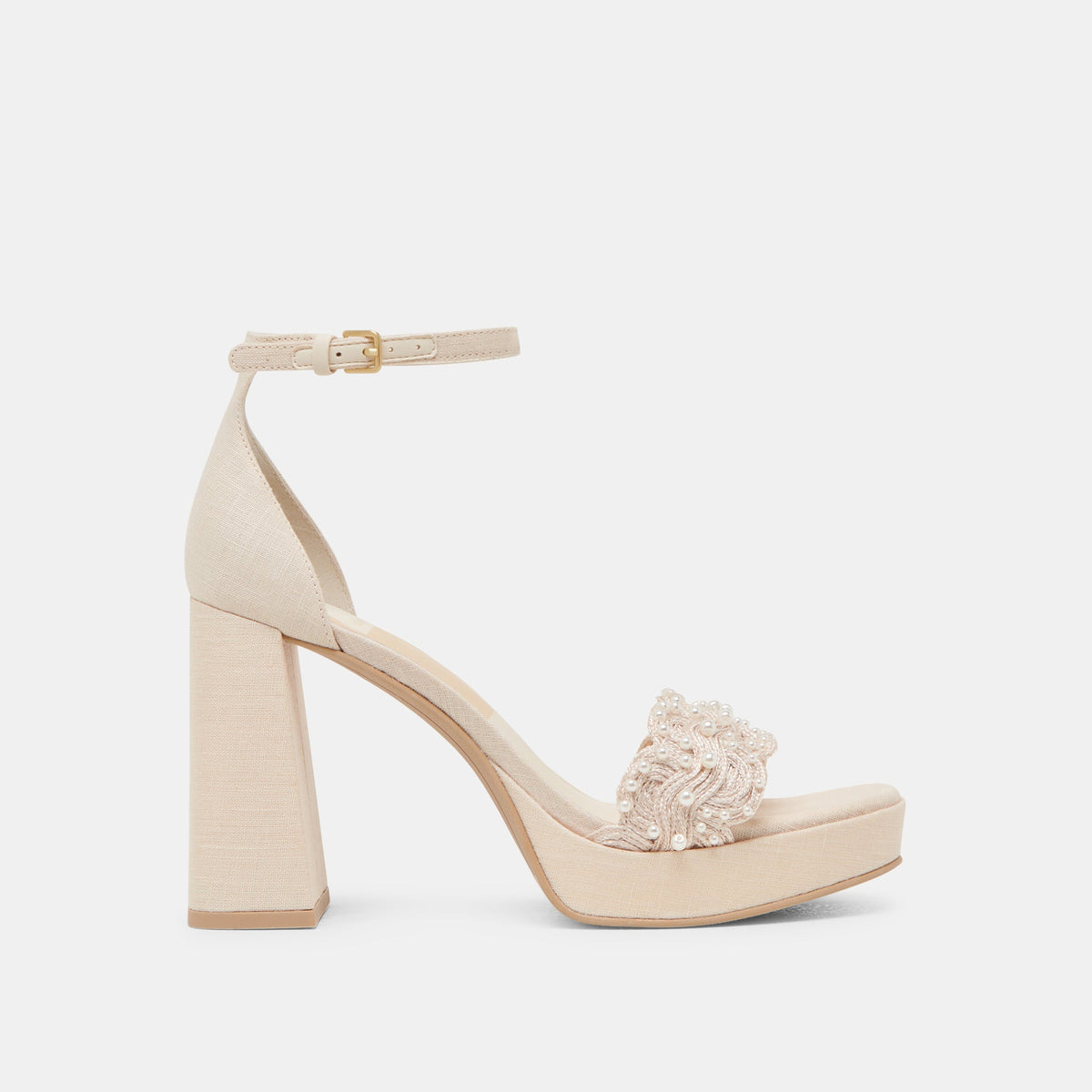 Dolce Vita SHOES | PELTIN PEARL HEELS VANILLA WOVEN RAFFIA
 – Dolce Vita