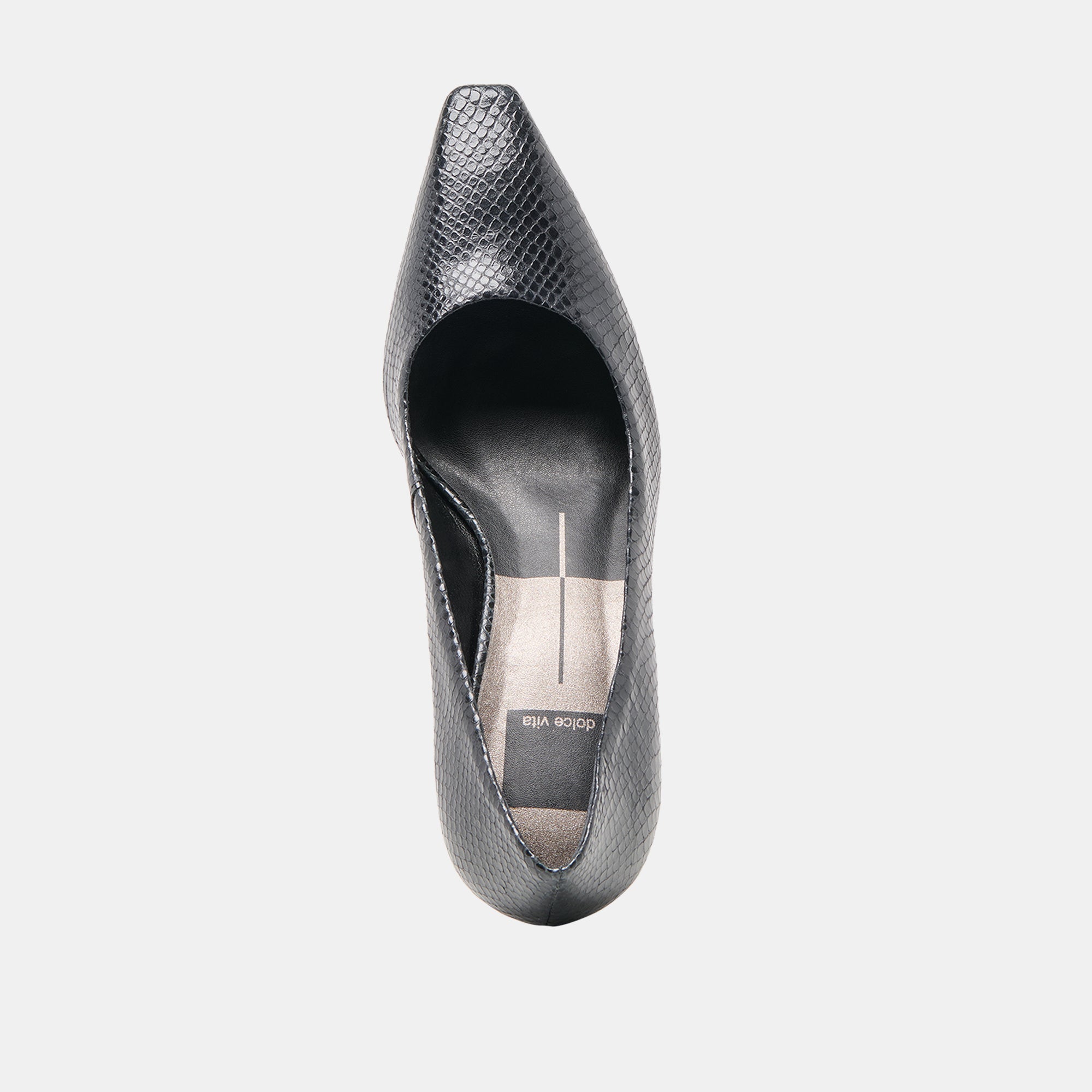 Dolce Vita SHOES | Briona Onyx Embossed Leather Heels
