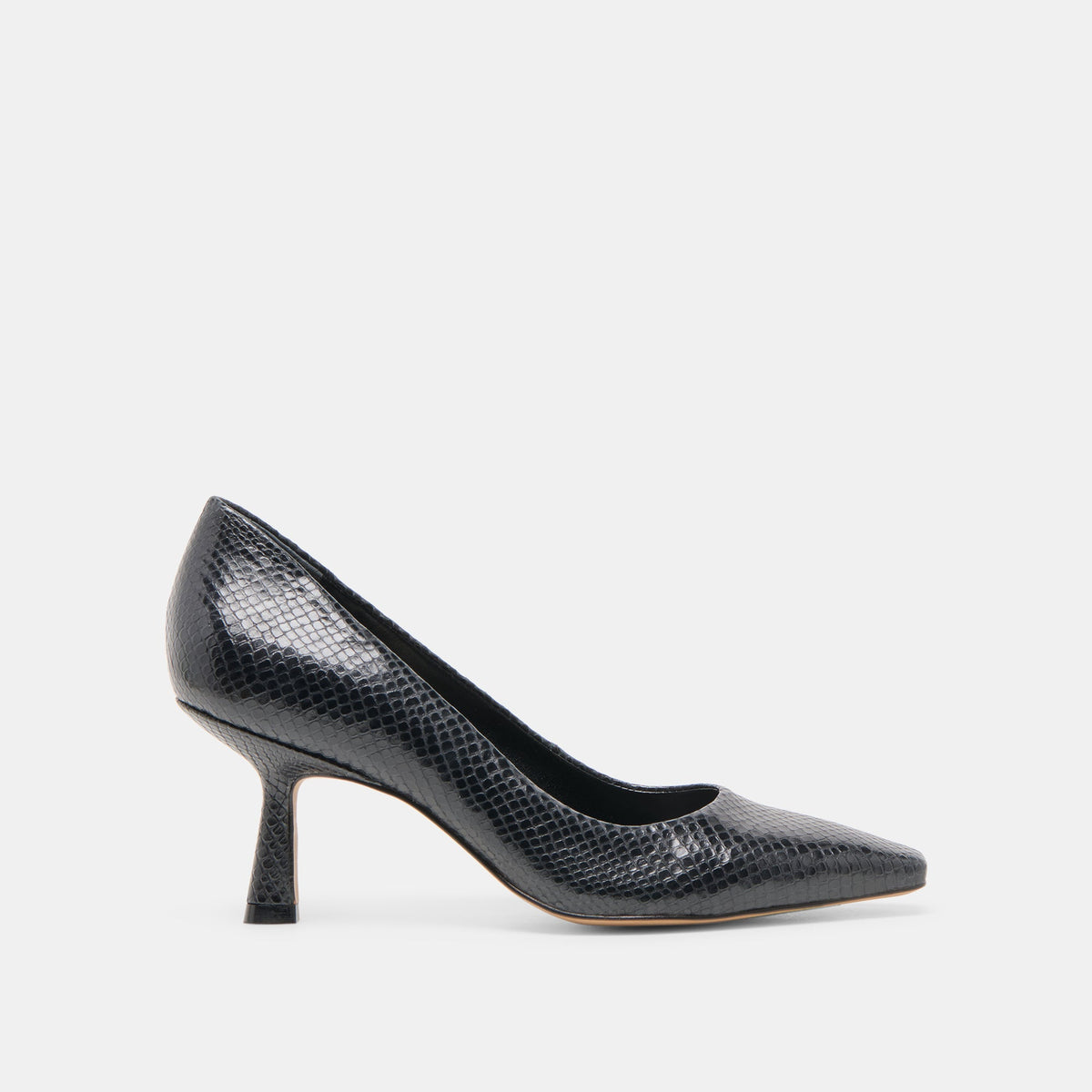 Dolce Vita SHOES | Briona Onyx Embossed Leather Heels