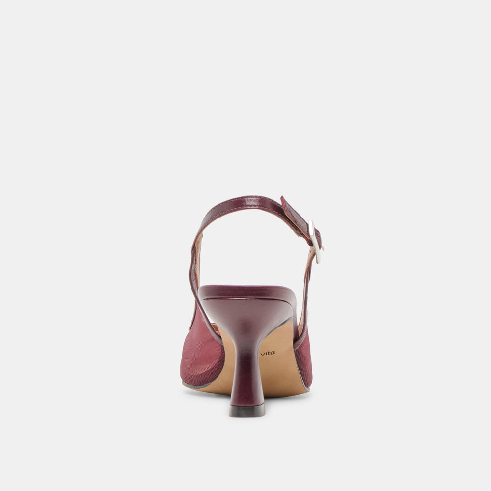Dolce Vita SHOES | Lorine Burgundy Mesh Heels