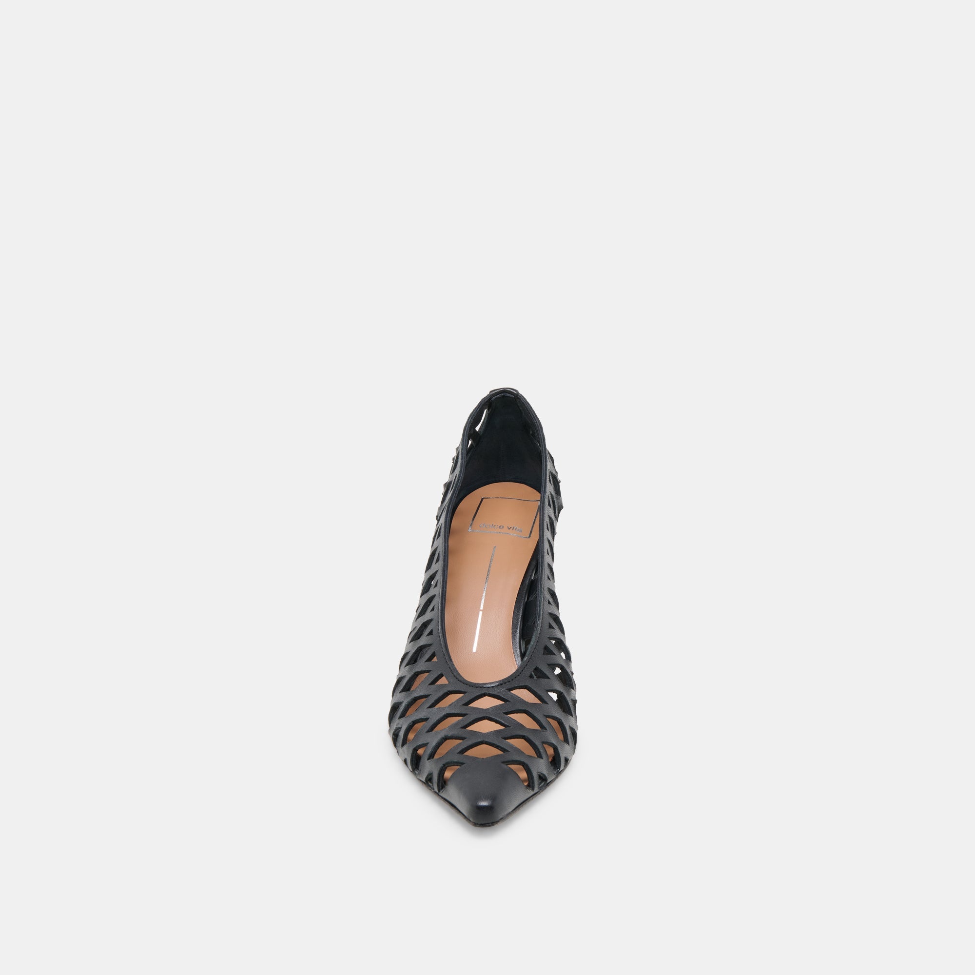 Dolce Vita SHOES | Tanya Black Woven Leather Heels
