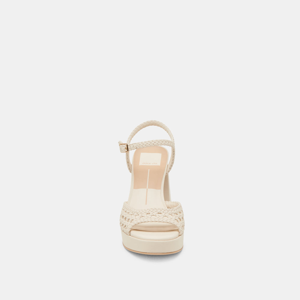 Dolce Vita SHOES | PEYTEN WIDE HEELS CREME WOVEN STELLA
 – Dolce Vita