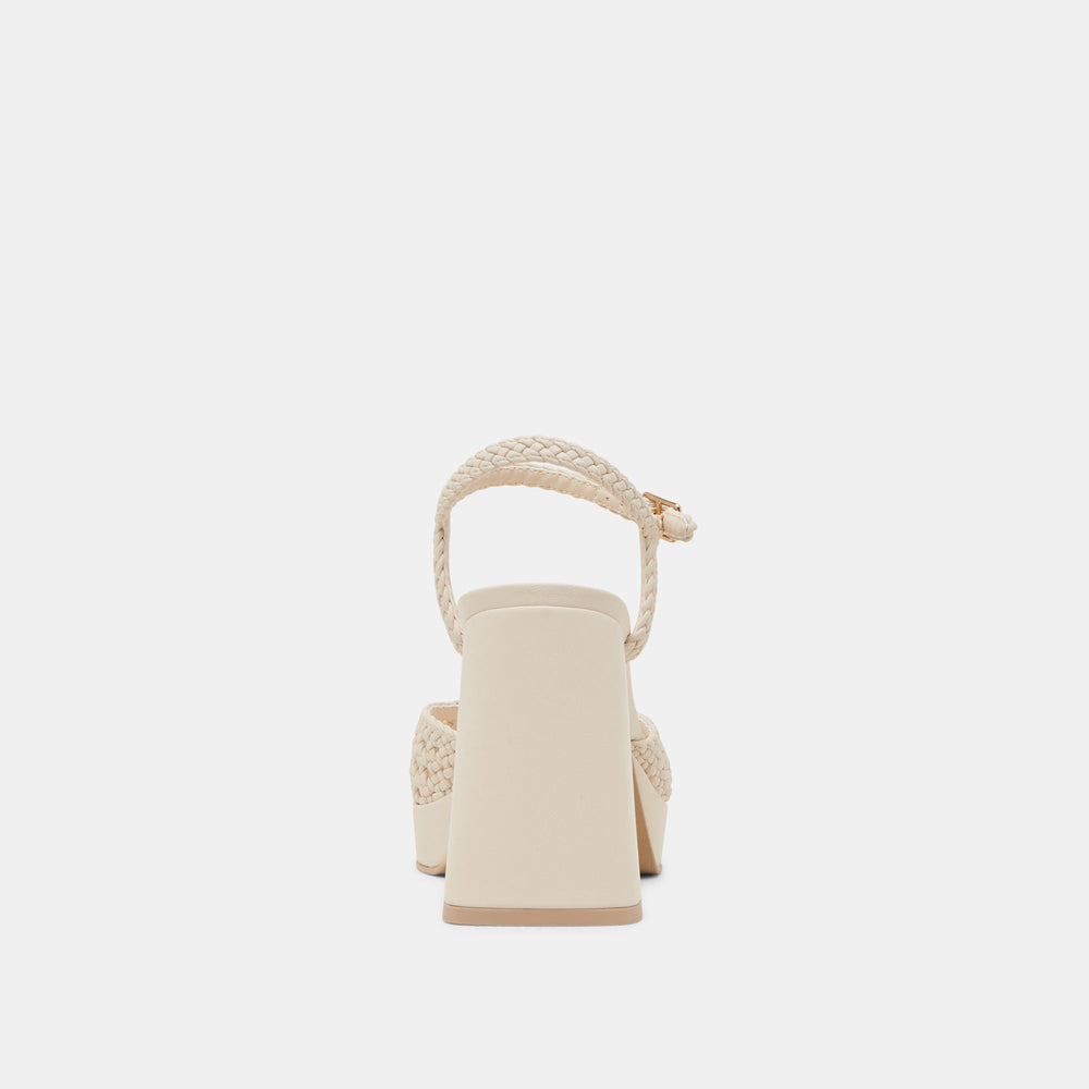 Dolce Vita SHOES | PEYTEN WIDE HEELS CREME WOVEN STELLA
 – Dolce Vita