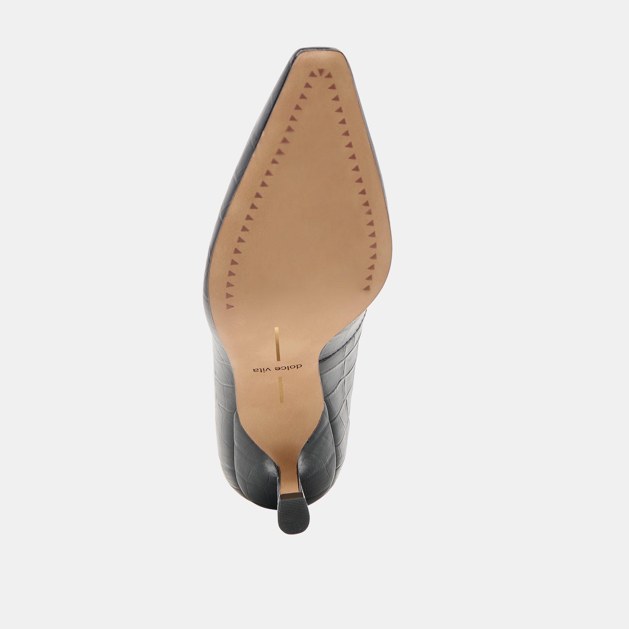 Dolce Vita SHOES | Briona Noir Croco Embossed Leather Heels