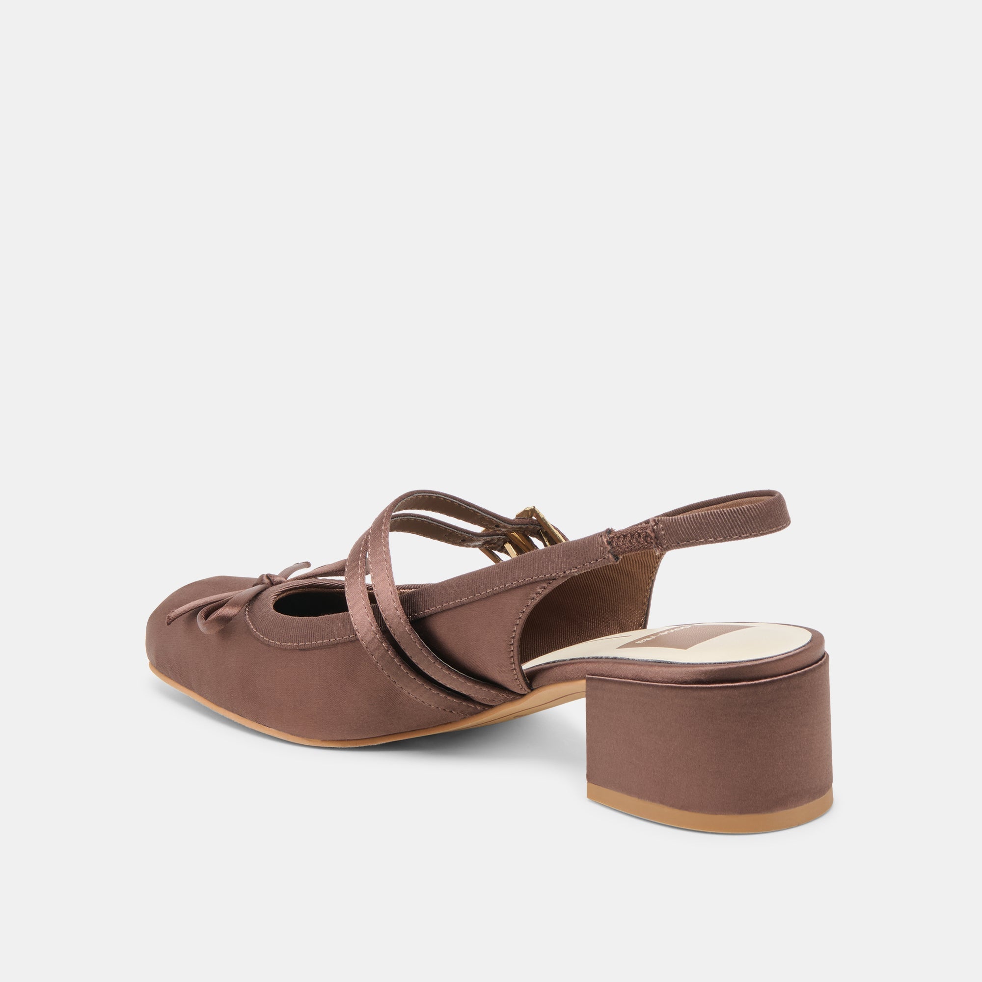 Dolce Vita SHOES | Loris Mahogany Satin Heels