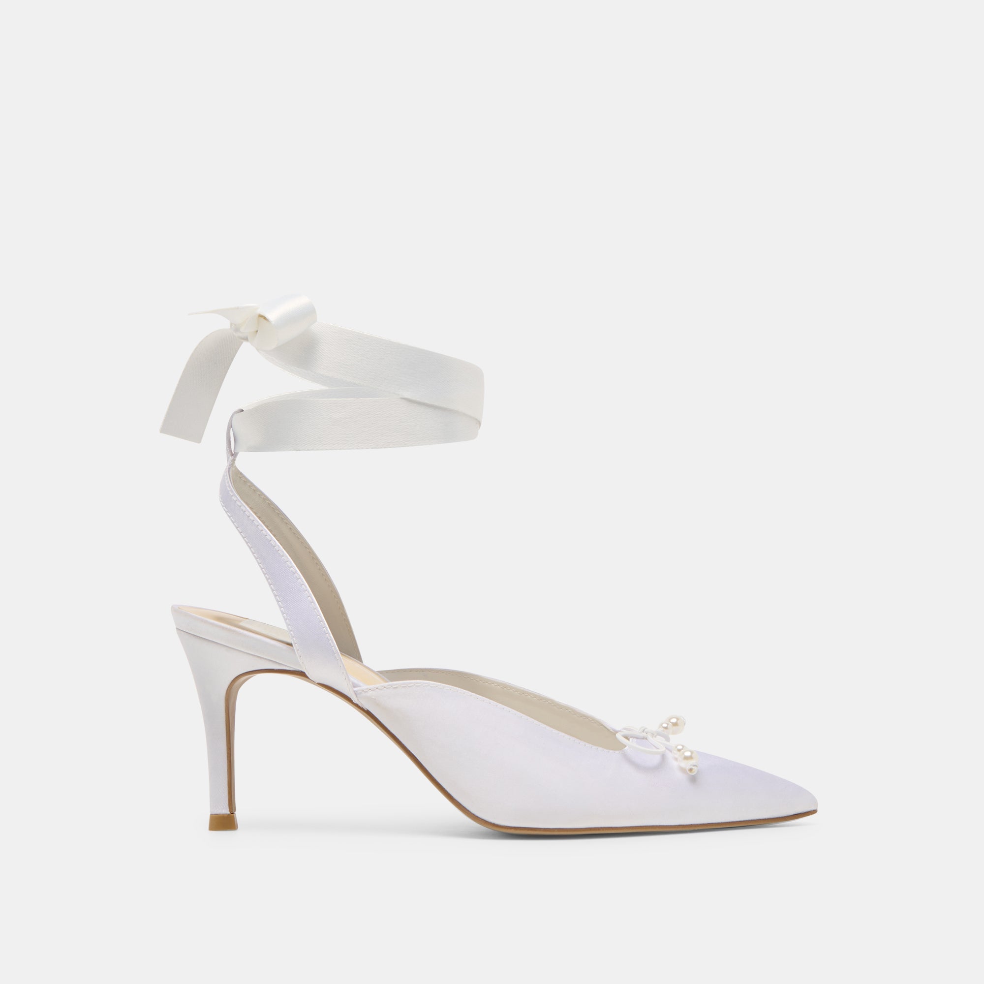 Dolce Vita SHOES | Efora True White Satin Heels