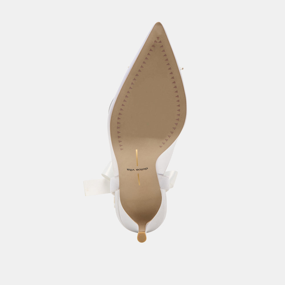 Dolce Vita SHOES | Efora True White Satin Heels